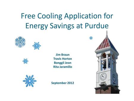 Free Cooling Application for Energy Savings at Purdue