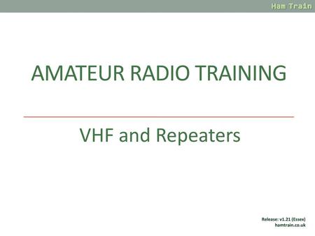 AMATEUR RADIO TRAINING