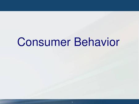 Consumer Behavior.