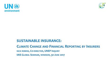 SUSTAINABLE INSURANCE: