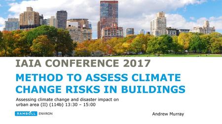 Method to Assess Climate Change Risks in Buildings