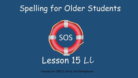 Spelling for Older Students