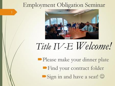 Employment Obligation Seminar