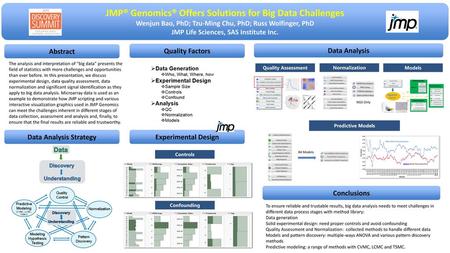 JMP® Genomics® Offers Solutions for Big Data Challenges