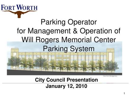 City Council Presentation January 12, 2010