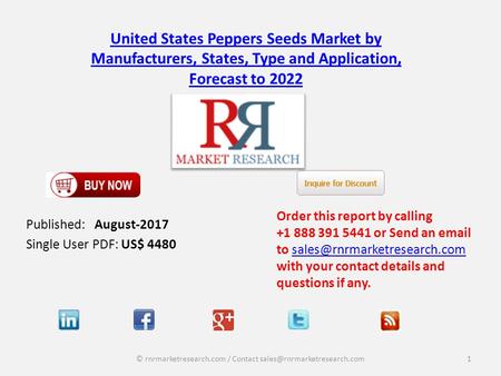 United States Peppers Seeds Market Size, Share and Growth for period 2017-2022