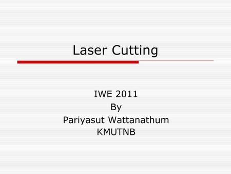 IWE 2011 By Pariyasut Wattanathum KMUTNB