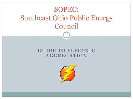 SOPEC: Southeast Ohio Public Energy Council