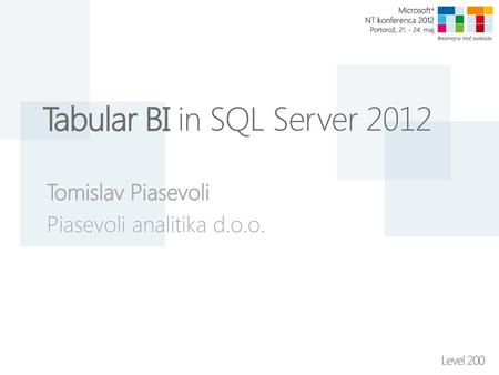 Tabular BI in SQL Server 2012