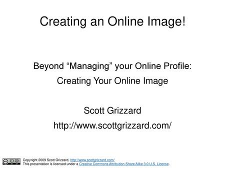 Creating an Online Image!