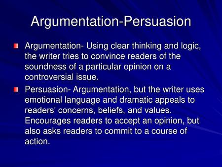 Argumentation-Persuasion