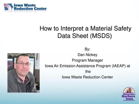 How to Interpret a Material Safety Data Sheet (MSDS)