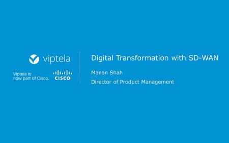 Digital Transformation with SD-WAN