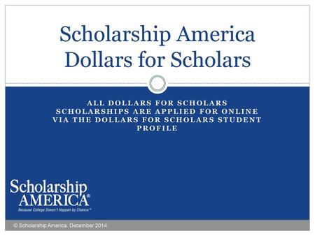 Scholarship America Dollars for Scholars