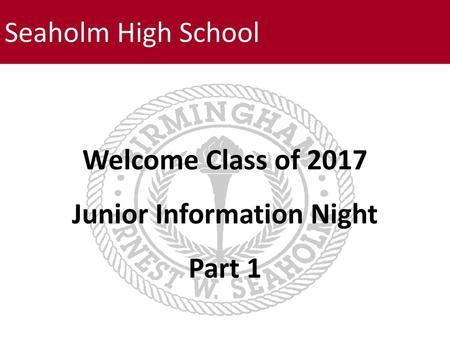 Junior Information Night