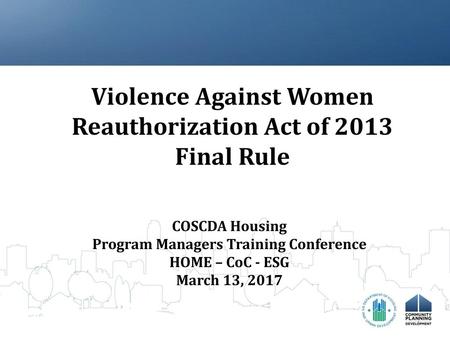 Violence Against Women Reauthorization Act of 2013 Final Rule