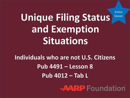 Unique Filing Status and Exemption Situations