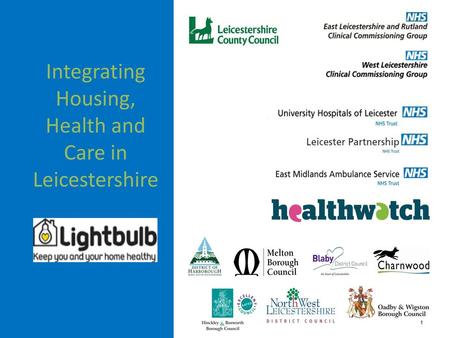 Integrating Housing, Health and Care in Leicestershire