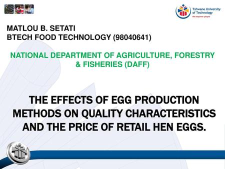 NATIONAL DEPARTMENT OF AGRICULTURE, FORESTRY & FISHERIES (DAFF)