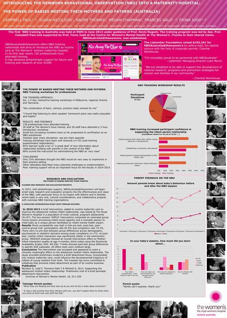 RESEARCH AND EVALUATION: the power of babies meeting their parents