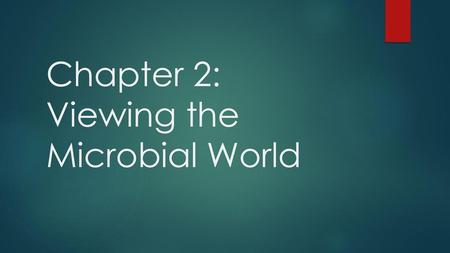 Chapter 2: Viewing the Microbial World