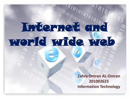 Internet and world wide web Information Technology