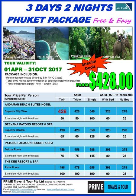 PHUKET PACKAGE Free & Easy