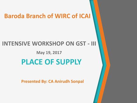 Baroda Branch of WIRC of ICAI