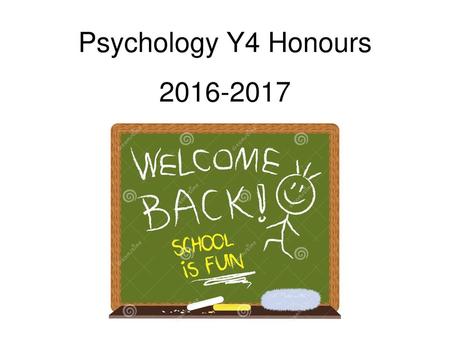 Psychology Y4 Honours 2016-2017.