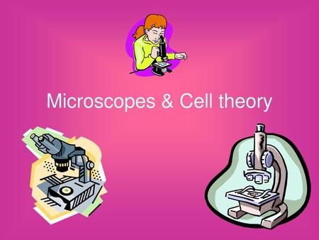 Microscopes & Cell theory