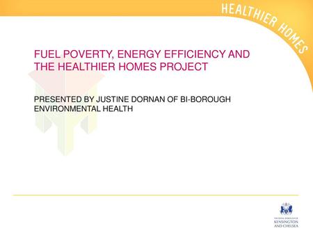 FUEL POVERTY, ENERGY EFFICIENCY AND THE HEALTHIER HOMES PROJECT