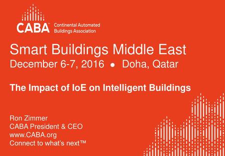 Smart Buildings Middle East