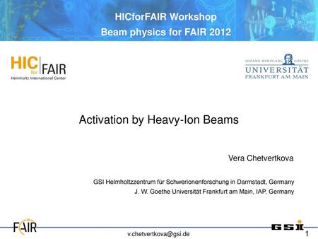 Activation by Heavy-Ion Beams