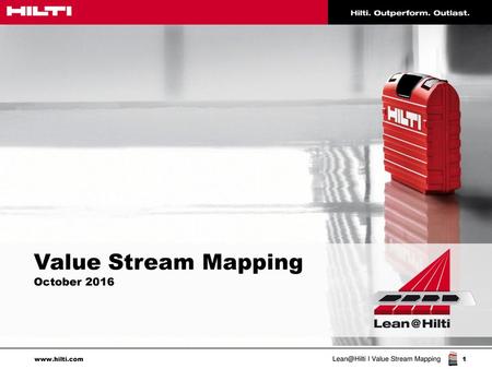 Value Stream Mapping October 2016.