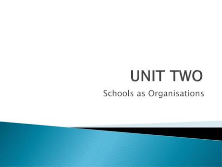 Schools as Organisations