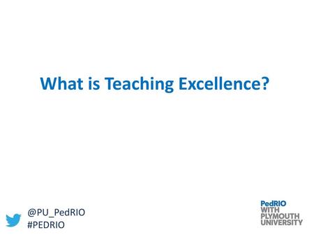 What is Teaching Excellence?