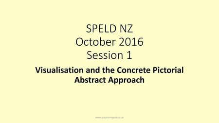 SPELD NZ October 2016 Session 1