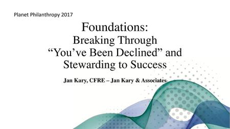 Jan Kary, CFRE – Jan Kary & Associates