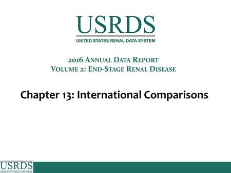 2016 Annual Data Report, Vol 2, ESRD, Ch 13