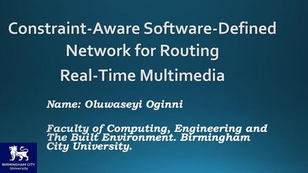 Constraint-Aware Software-Defined Network for Routing