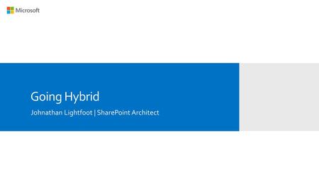 Johnathan Lightfoot | SharePoint Architect