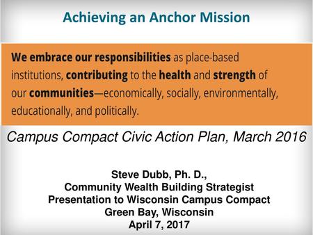 Achieving an Anchor Mission