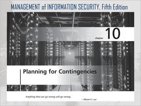 MANAGEMENT of INFORMATION SECURITY, Fifth Edition