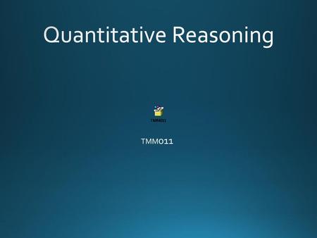 Quantitative Reasoning