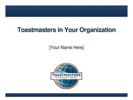 Toastmasters in Your Organization