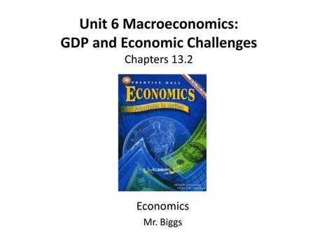 GDP and Economic Challenges