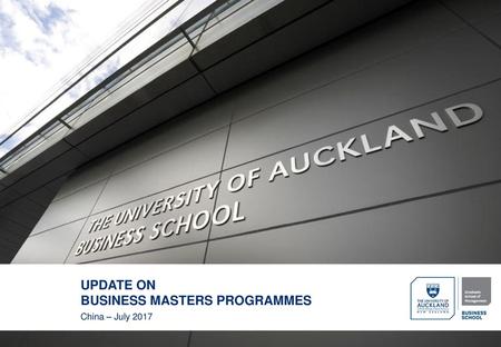 马塞洛 · 克雷迪迪奥 UPDATE ON BUSINESS MASTERS PROGRAMMES