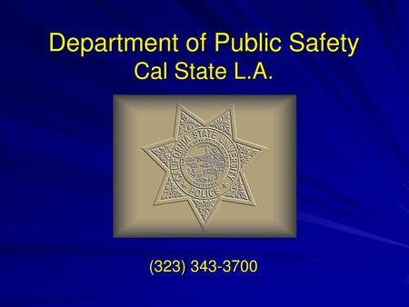 Department of Public Safety Cal State L.A.