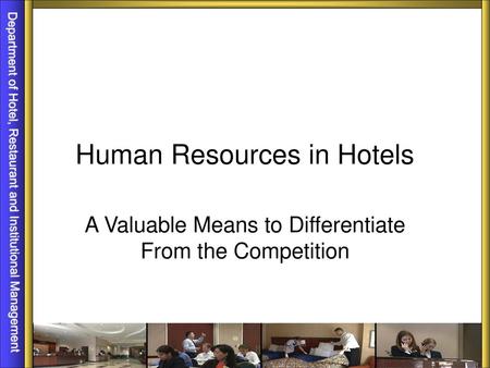 Human Resources in Hotels