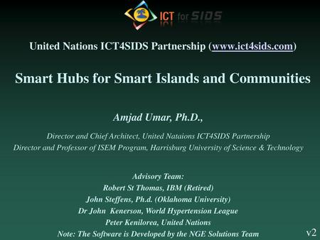 United Nations ICT4SIDS Partnership (www. ict4sids